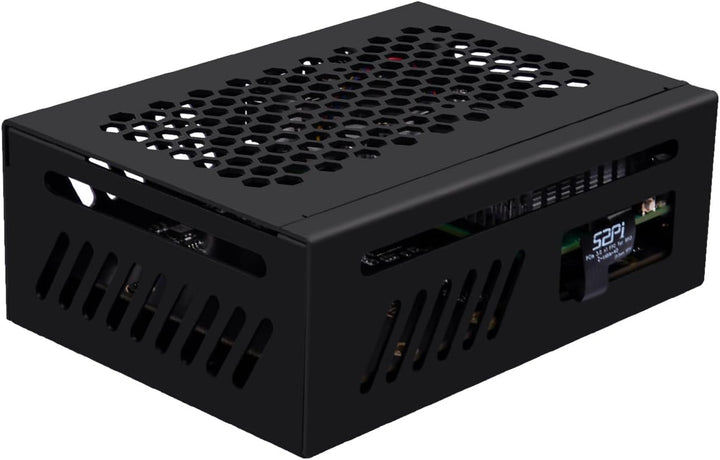 GeeekPi N16 Quad M.2 M-Key NVMe SSD Hut mit Metallgehäuse & Aktivkühler für Raspberry Pi 5, unterstü