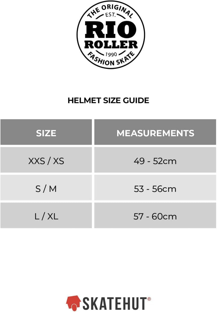 Rio Roller Script Helm, Unisex, für Erwachsene, Unisex-Erwachsene 49/52 cm Weiss, 49/52 cm Weiss