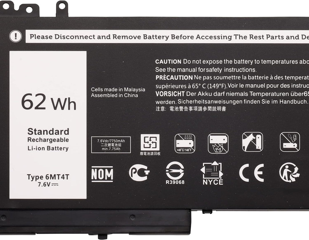 Swark Laptop Akku 6MT4T Replacement Komplett with Latitude E5450 E5470 E5550 E5570 7 V69Y TXF9 M 79V