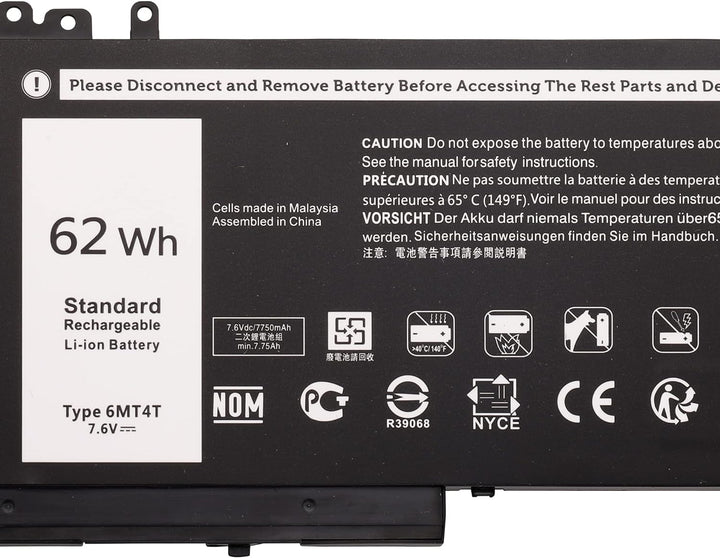 Swark Laptop Akku 6MT4T Replacement Komplett with Latitude E5450 E5470 E5550 E5570 7 V69Y TXF9 M 79V