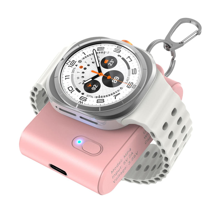 Portable Galaxy Watch ladestation,2000mAh 2-in-1 Magnetic Wireless Charger Samsung Watch,Tragbare La