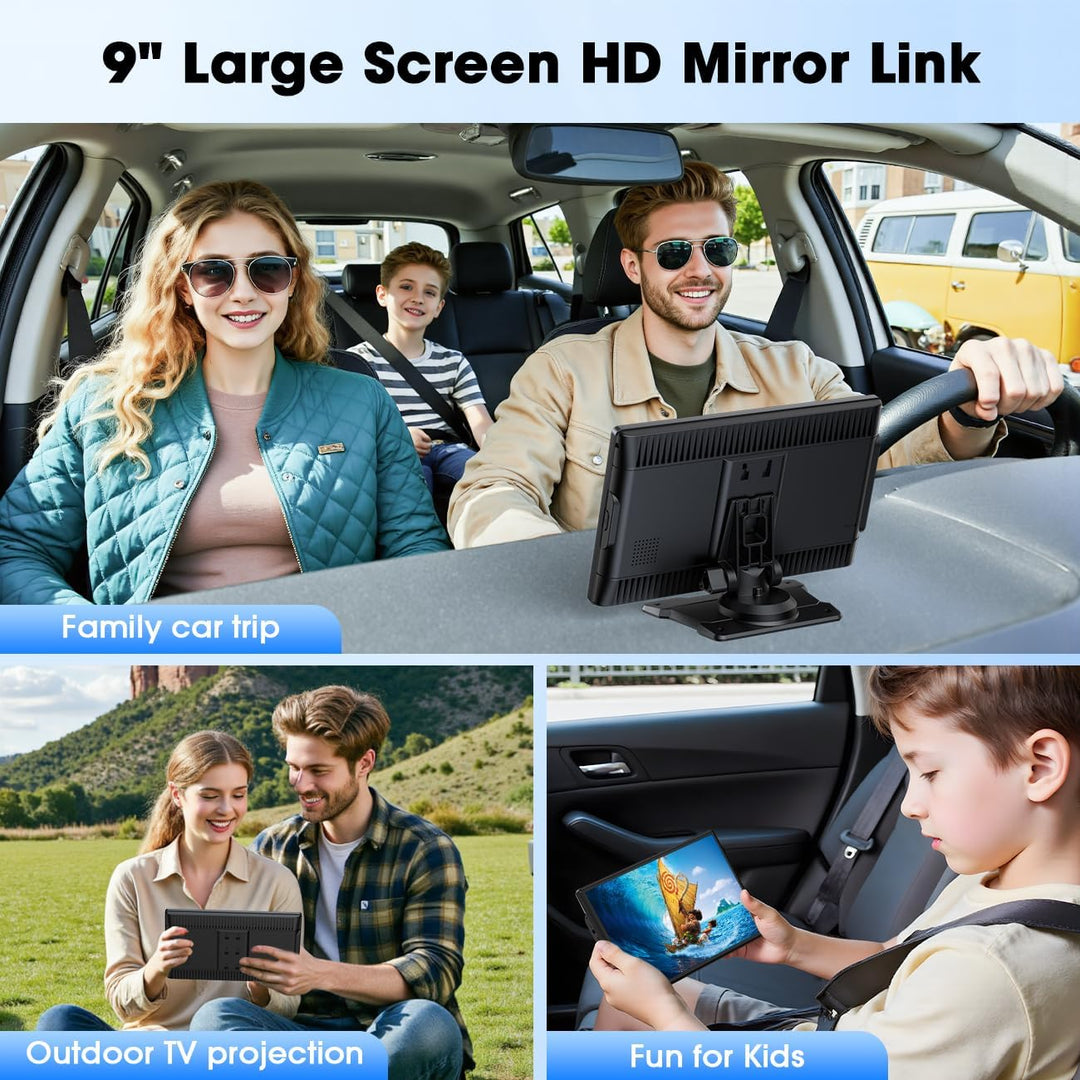 LAMTTO Wireless Carplay Display Für A-ppIe CarPlay und Android Auto 9 Zoll Touchscreen Display Bilds