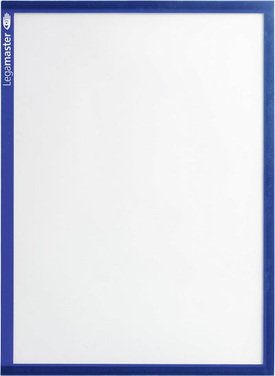 Legamaster 7-635603 Magnetische Dokumentmappen, DIN A4, 5 Stück, blauer Rahmen, transparente PVC-Flä