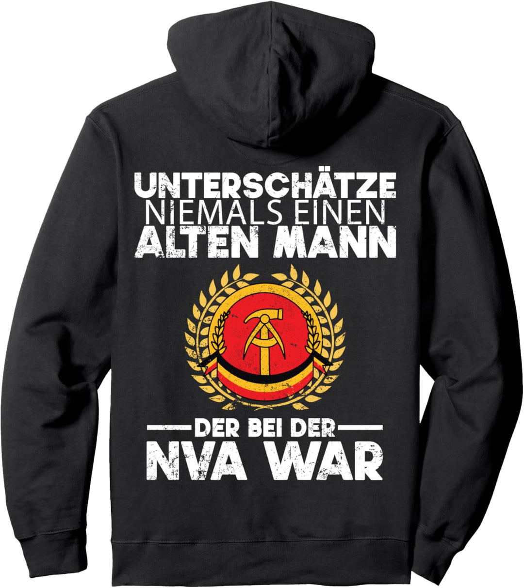Unterschätze niemals einen Alten Mann NVA DDR Armee OSSI Pullover Hoodie