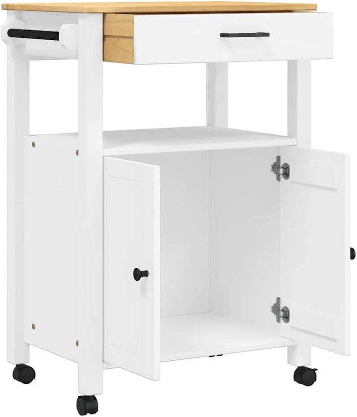 vidaXL Küchenwagen, Servierwagen mit viel Stauraum, Beistellwagen für Küche Wohnzimmer Badezimmer, T