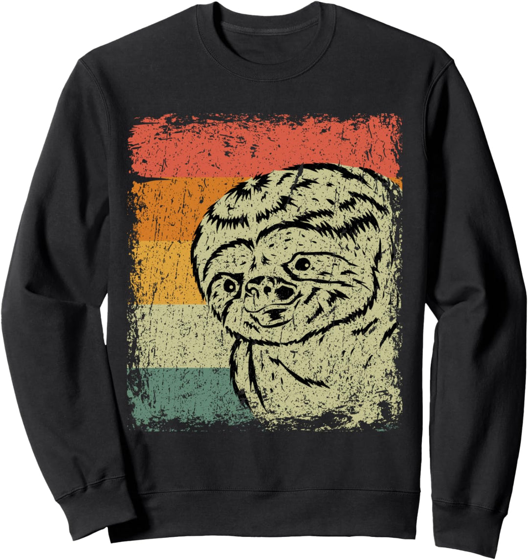 Retro Sloth Faultiere Geschenk Vintage Faultier Sweatshirt