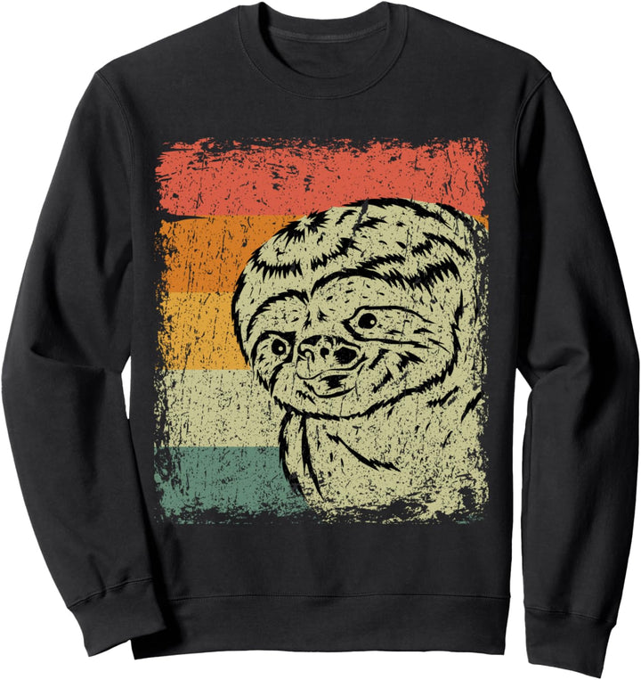 Retro Sloth Faultiere Geschenk Vintage Faultier Sweatshirt