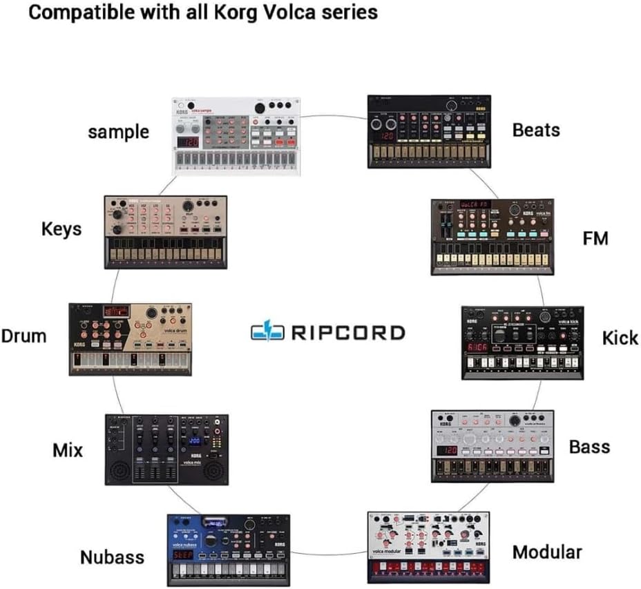 myVolts Ripcord-USB-Ladekabel mit 9V DC Ausgangsstecker kompatibel mit Korg Volca Drum Synthesizer