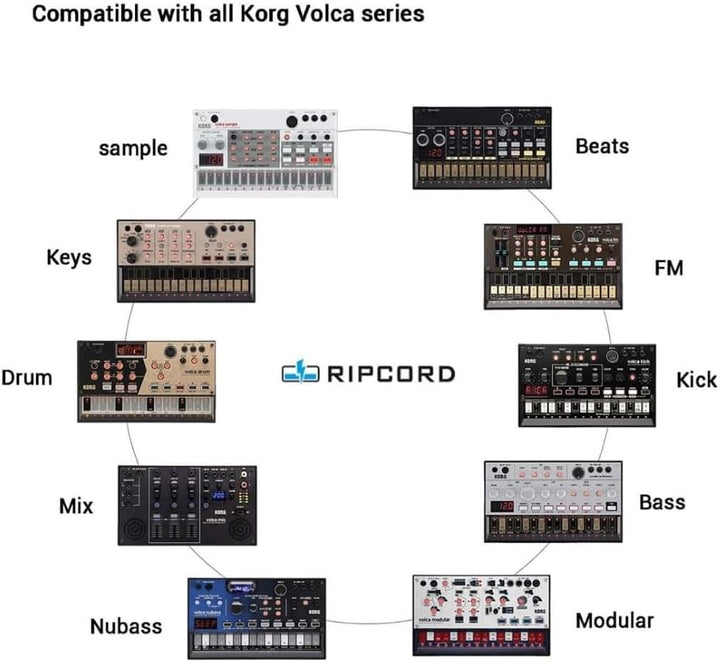 myVolts Ripcord-USB-Ladekabel mit 9V DC Ausgangsstecker kompatibel mit Korg Volca Drum Synthesizer