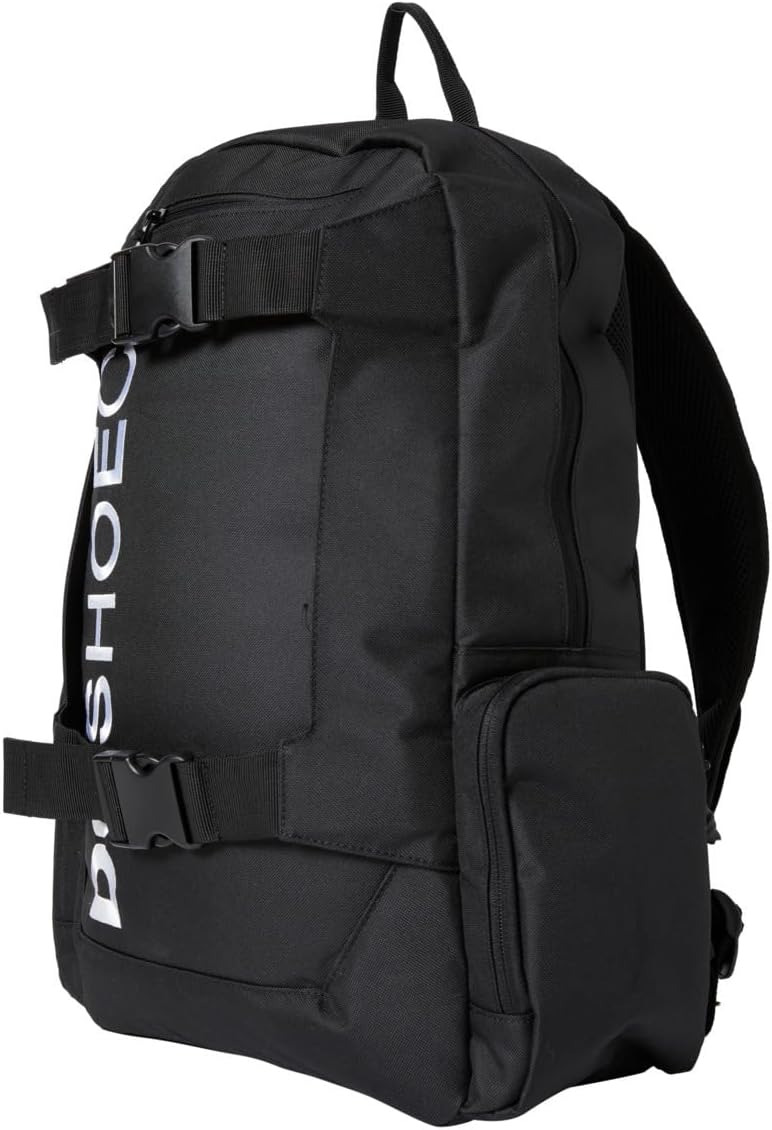 Dc shoes Chalkers 4 Rucksack für Skate, hohe Qualität, mit Taschen und Fliegen, 28 Liter Schwarz/Wei