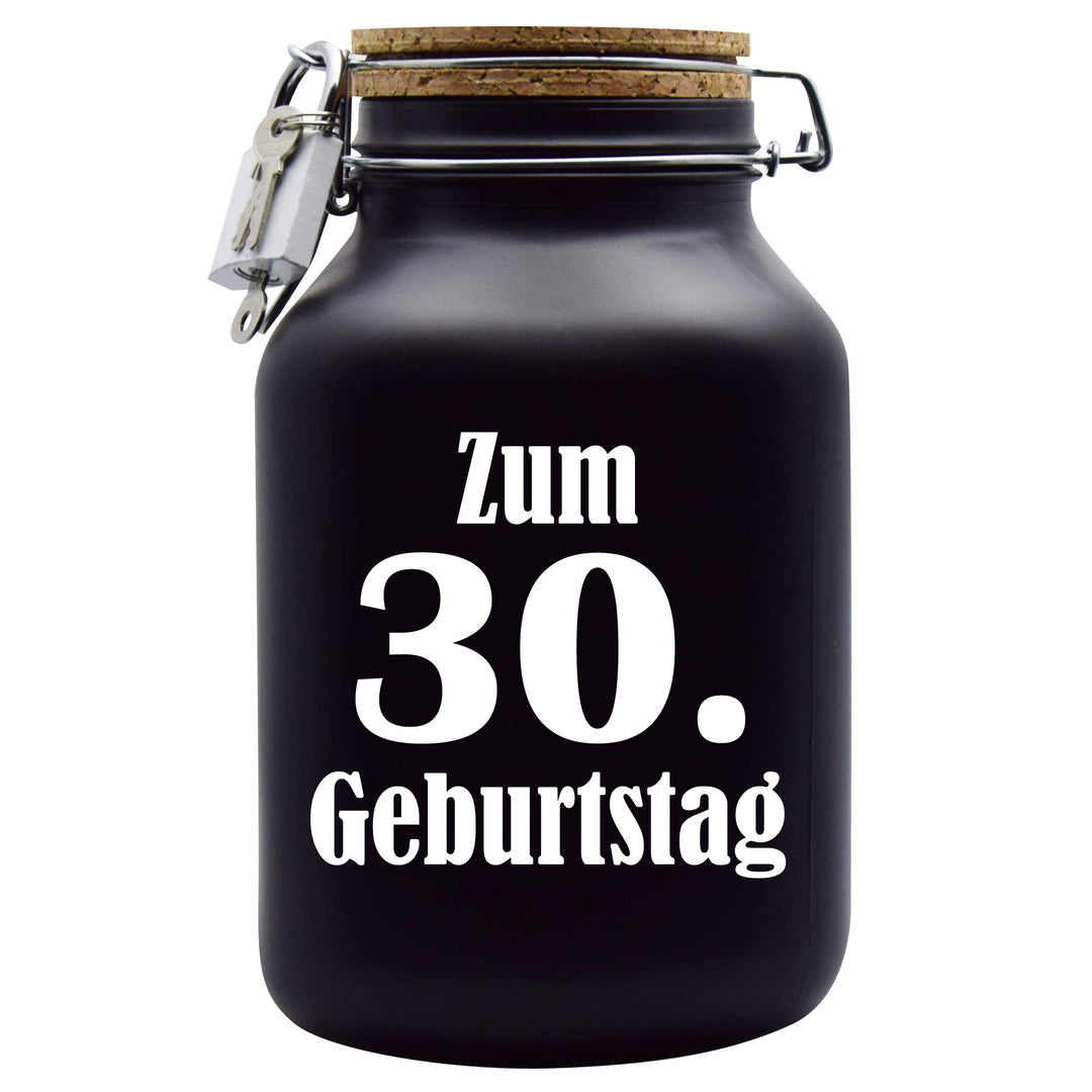 Spardose Zum 30. Geburtstag Geld Geschenk Idee Schwarz XXL
