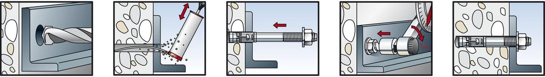 fischer 45581 FBN II 12/140/236 Bolzen mit grosser Scheibe verzinkt-blau mit Zulassung 10 Stück 12/1