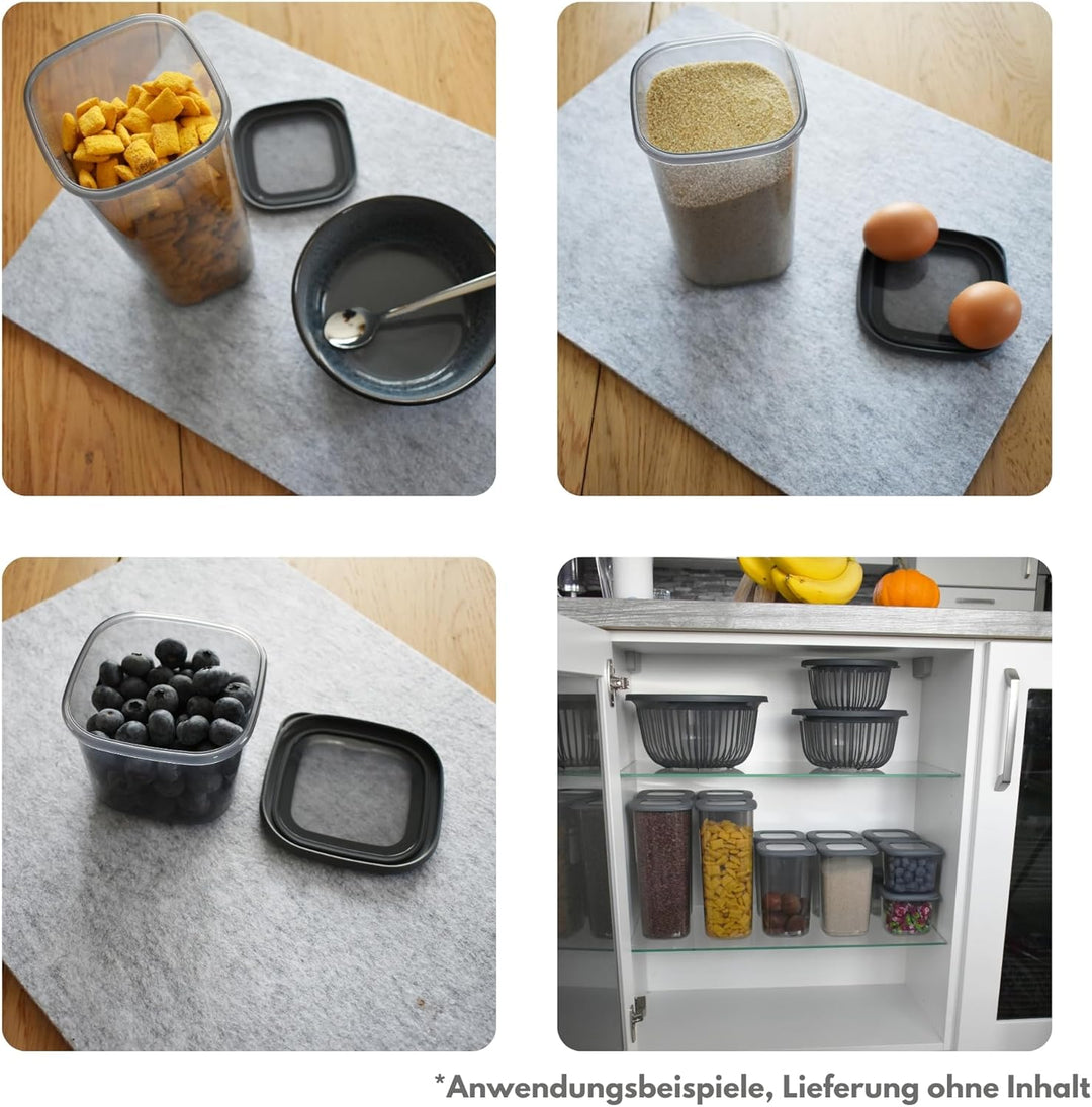 Vorratsdosen mit Deckel luftdicht diverse Sets Küchenorganizer BPA frei stapelbare Vorratsbehälter f