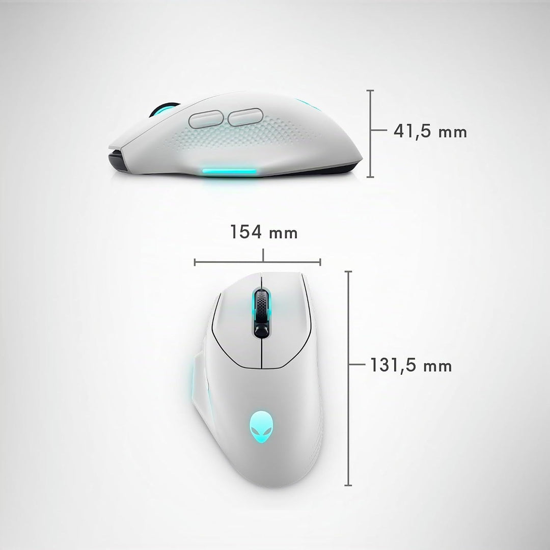 Alienware AW620M Wireless Gaming Mouse - Lunar Light