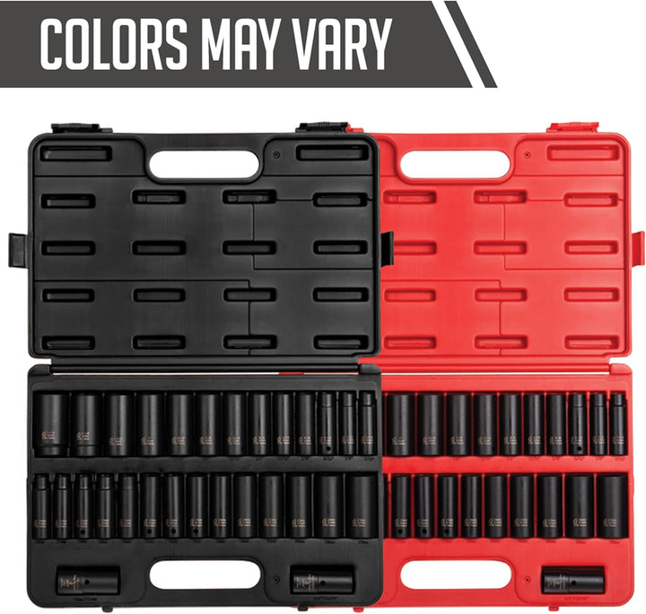 Sunex 5153DD 1/2 Antrieb Fraktionierte Metrisches Tief Master Impact Socket Set, 29 SAE & Metric Mas