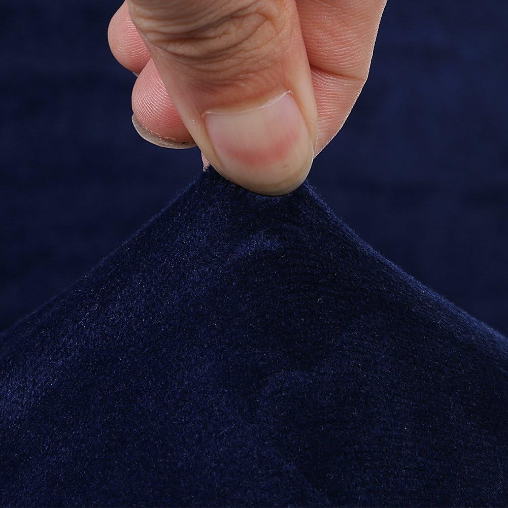 Homaxy Velvet Stuhlhussen 2er Set, Stretch Esszimmerstuhl Hussen, Spandex Plüsch Stuhlbezug Grosses