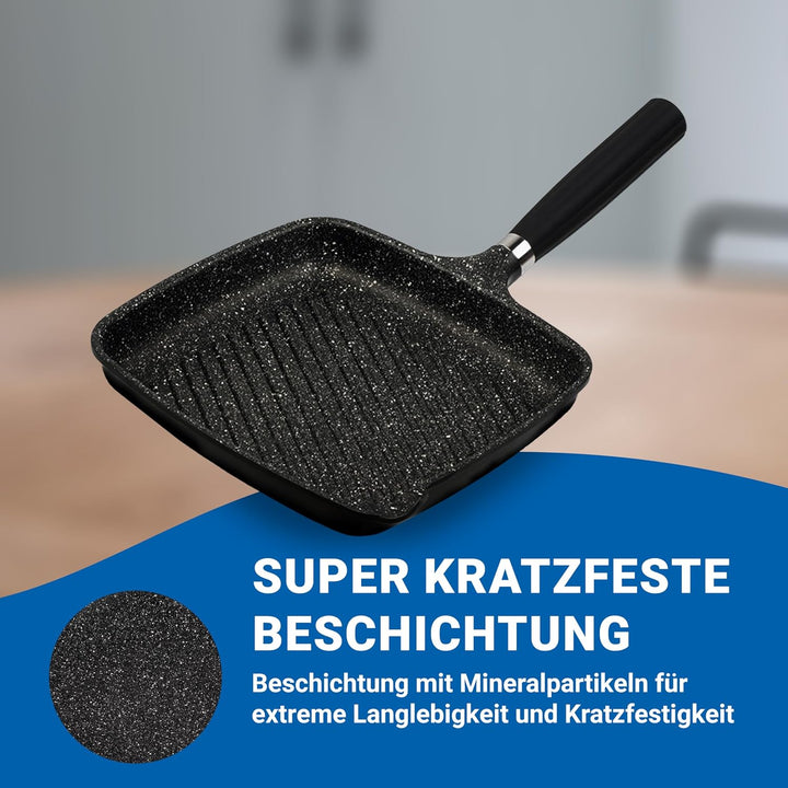 pentolpress Granit Steakpfanne (35 x 26 cm Durchmesser) – Steakpfanne Induktion – super kratzfeste G
