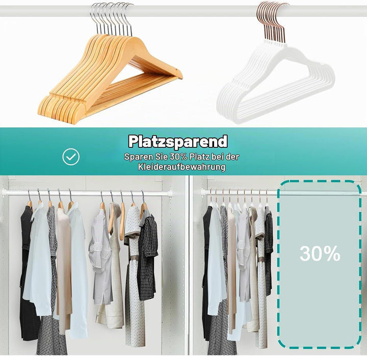 ABHENG 50 Stück Kinderkleiderbügel Samt, Samtbügel für Baby mit 360° Drehbarem Haken, rutschfeste un