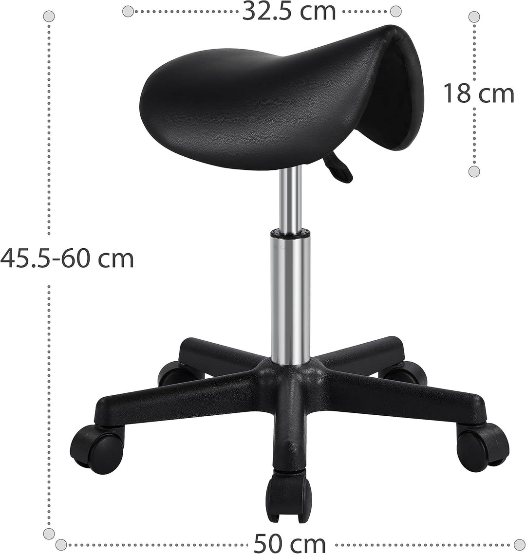 Yaheetech Sattelhocker Rollhocker Drehhocker Praxishocker Arbeitshocker Bürohocker Hocker mit höhenv