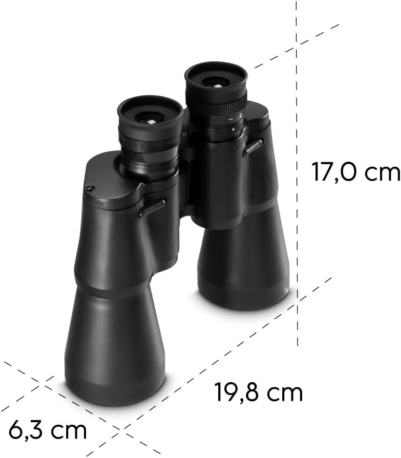 Hama Kompaktes Fernglas 10x50 für scharfe Weitsicht, 10-fach Vergrösserung, Objektivdurchmesser 50 m