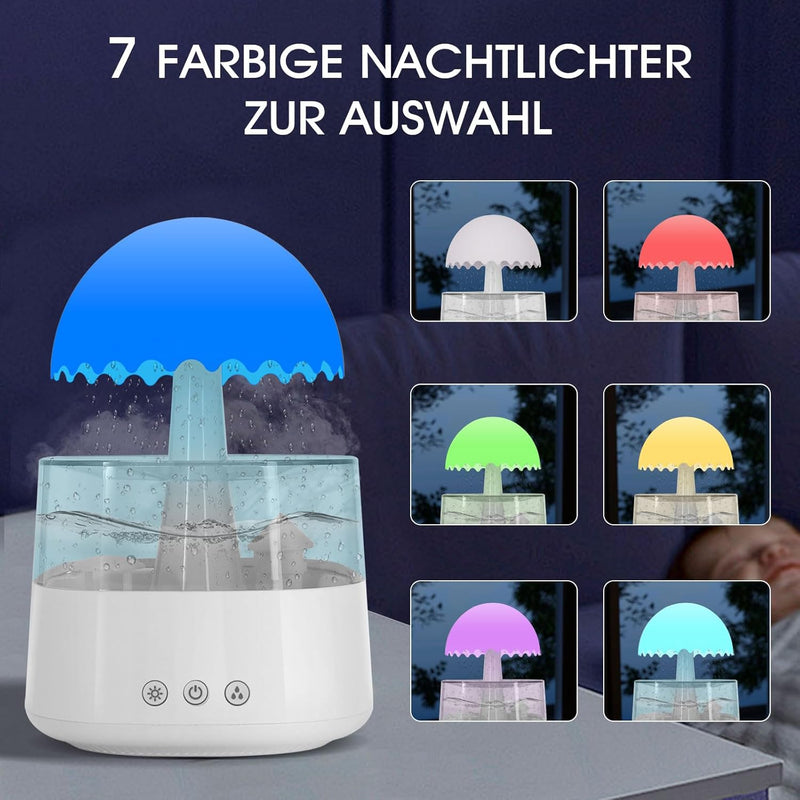 Luftbefeuchter, Raumbefeuchter, Humidifier 450 ml, Luftbefeuchter schlafzimmer, Wolkenluftbefeuchter