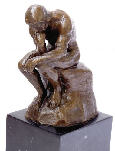 Kunst & Ambiente - Der Denker - Auguste Rodin Skulptur in Bronze - Bronzefigur - Statue - Bronzeplas