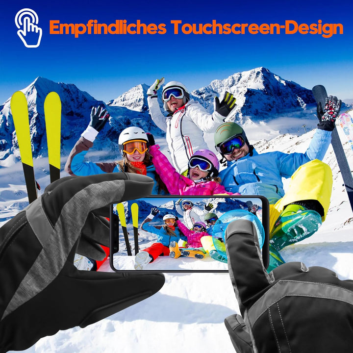SVPRO Beheizte Handschuhe, 5V 6000mAh Wiederaufladbare Beheizte Skihandschuhe für Herren & Damen, Wa