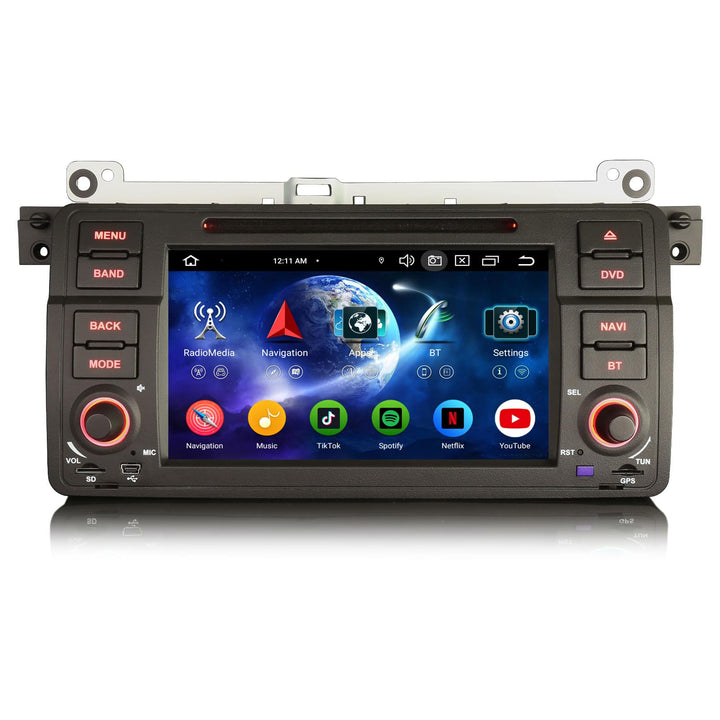 Erisin Android 14 4GB RAM+64GB ROM 8-Kern DVD Autoradio GPS Navi für BMW 3er M3 E46 Rover 75 MG ZT 7