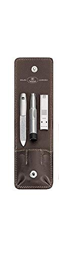 ZWILLING TWINOX Maniküreset 3-teilig, Edelstahl, Echtes Nappaleder mit Druckknopf, Braun 97371-007-0