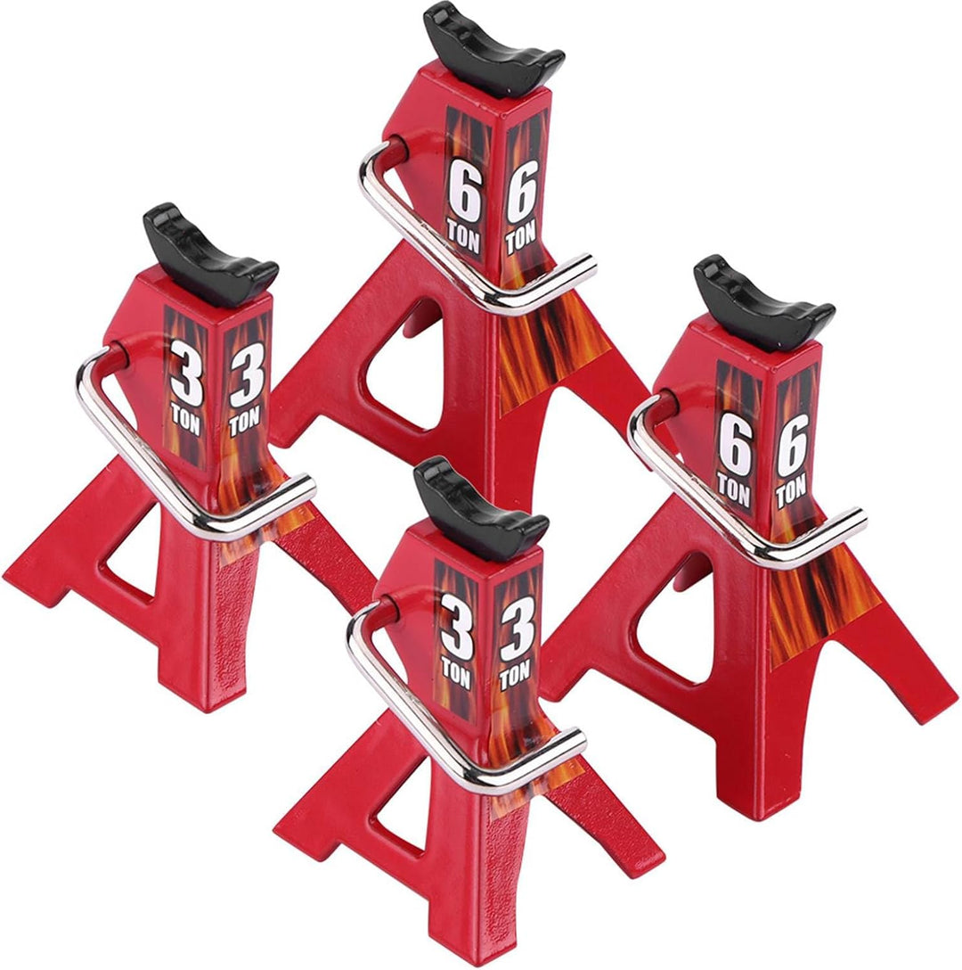 lyrlody 4Pcs RC-Wagenheber, Metall Jack Stands, für D90 Axial Wraith SCX10 RC-Raupenauto im Massstab