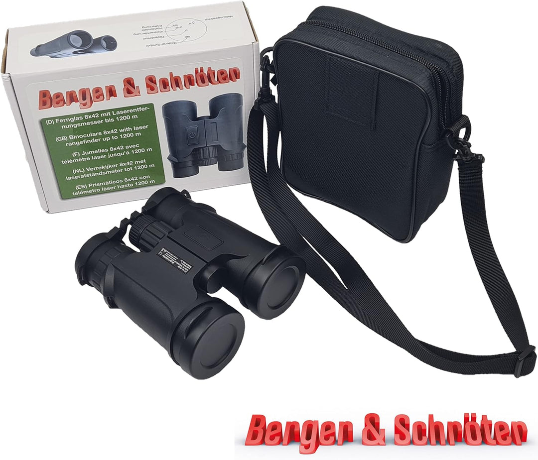 Berger & Schröter | Fernglas 8×42mm mit Laserentfernungsmesser LRF | optimal für Natur- und Tierbeob