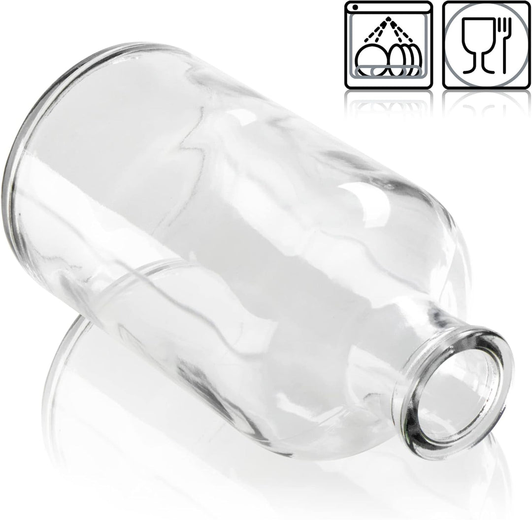 COM-FOUR® 6x Glasflasche 500 ml mit Korken - leere Flasche mit Korkenverschluss - Glasbehälter zum B