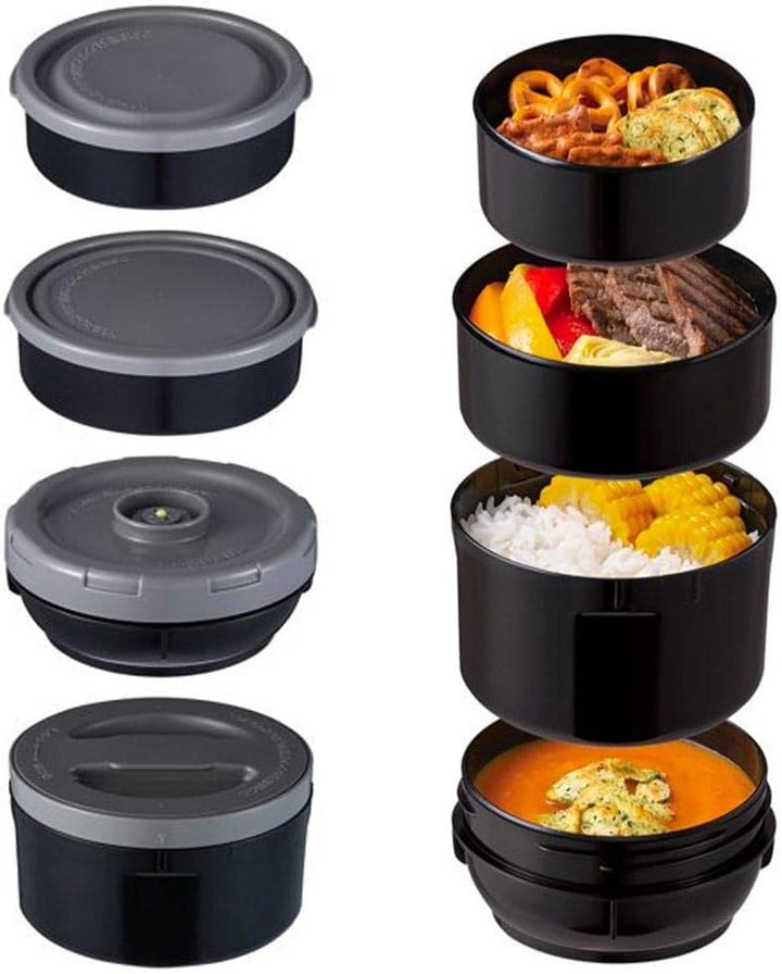 Zojirushi Mr. Bento Brotdose, Edelstahl, 1,2 l, Schwarz Carbon Schwarz, Carbon Schwarz