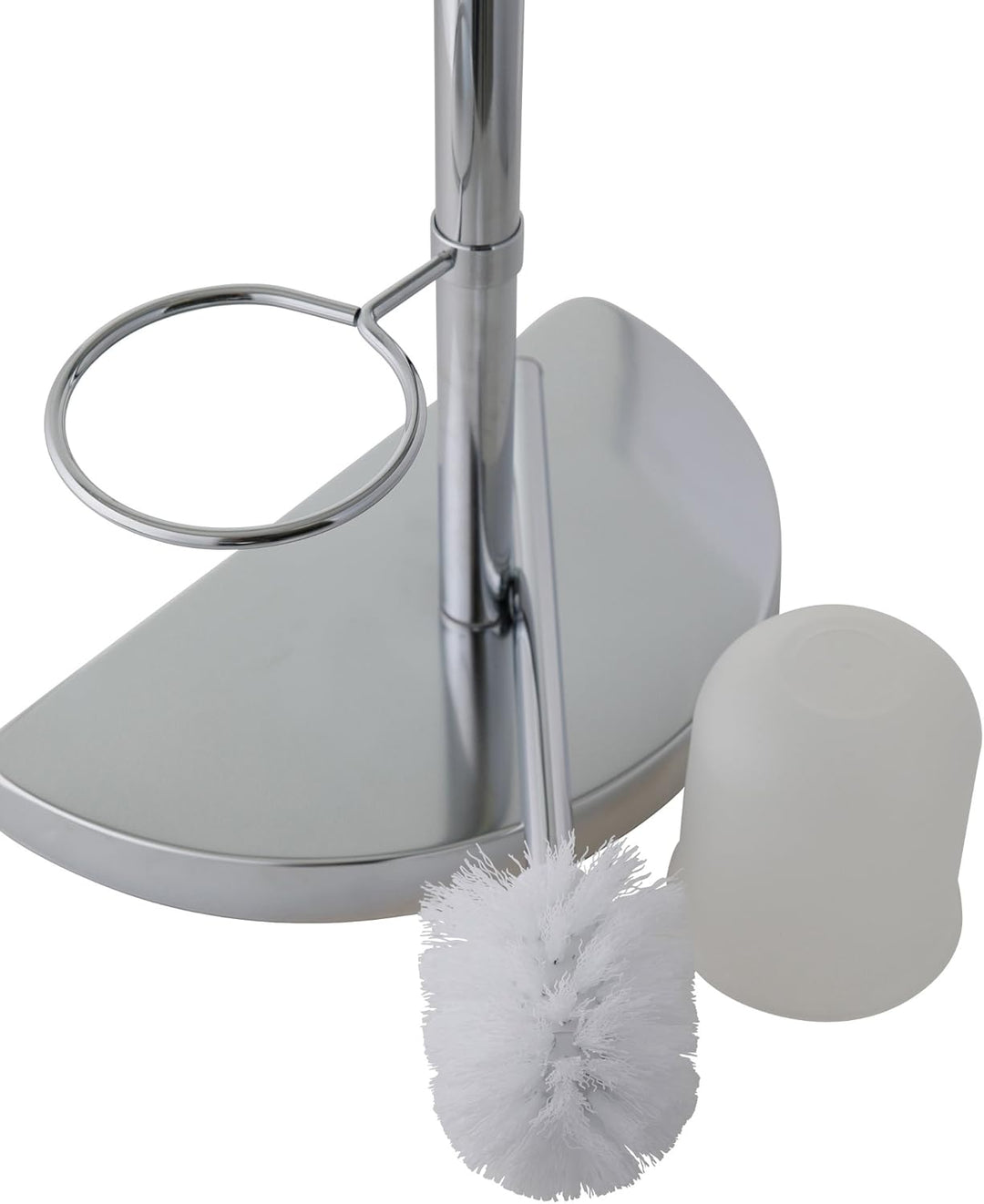 axentia WC-Garnitur Lianos aus Chrom - Toilettenpapierhalter, Toilettenbürste & Klobürstenhalter ste