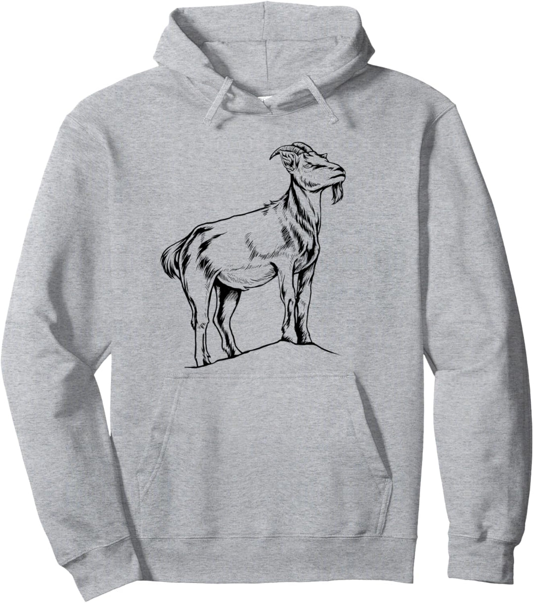 Strichzeichung - Ziege Pullover Hoodie