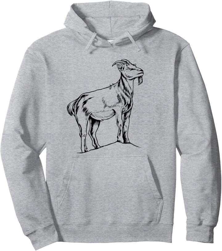 Strichzeichung - Ziege Pullover Hoodie