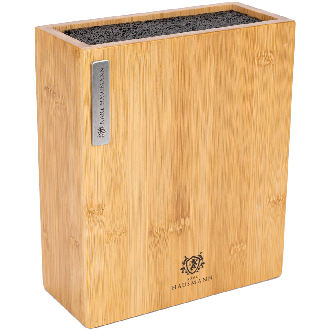 KARL HAUSMANN Bambus Messerblock, Universeller Messerblock aus Holz, universell für Küchenmesser, Kü