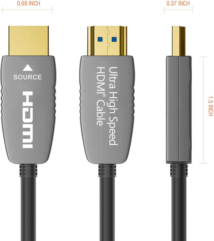 RUIPRO 8K CL2 HDMI Glasfaserkabel 10M, Zertifiziert HDMI 2.1 Ultra High Speed 48 Gbit/s, 8K@60Hz, 4K