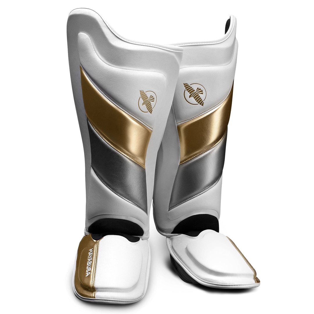 Hayabusa T3 Schienbeinschoner für Muay Thai und Kickboxen S Weiss/Gold, S Weiss/Gold