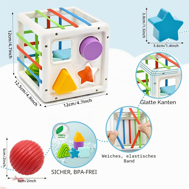 Mailesi HE0211 Baby Montessori Toys Sensory 1er Cadeaux D'anniversaire Sensorisches Spielzeug, Mehrf