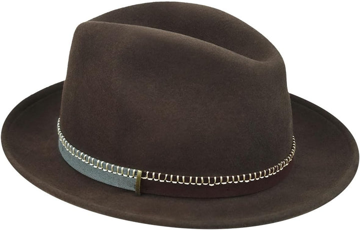 Bailey 1922 Acker Fedora Litefelt Hut Wollhut Wollfilzhut Regenhut Outdoorhut (L (58-59 cm) - braun)