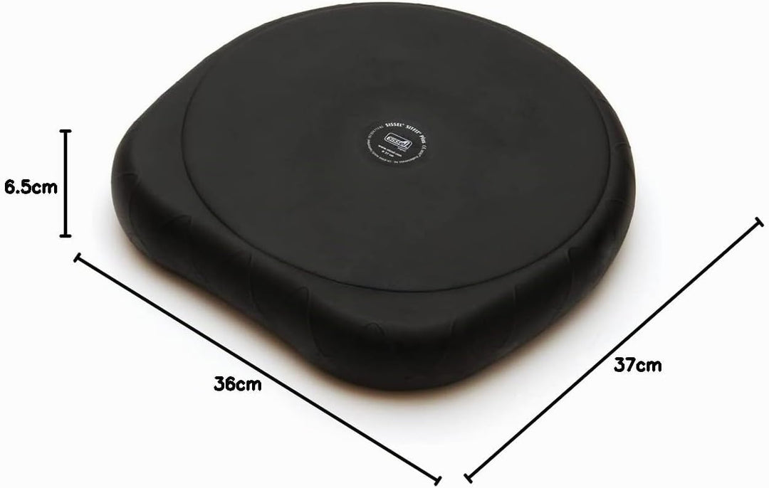 SISSEL SITFIT Plus, Luftgefülltes Sitzkissen, Balance und Sitzhaltung , Ø 37 cm, schwarz Schwarz Sin