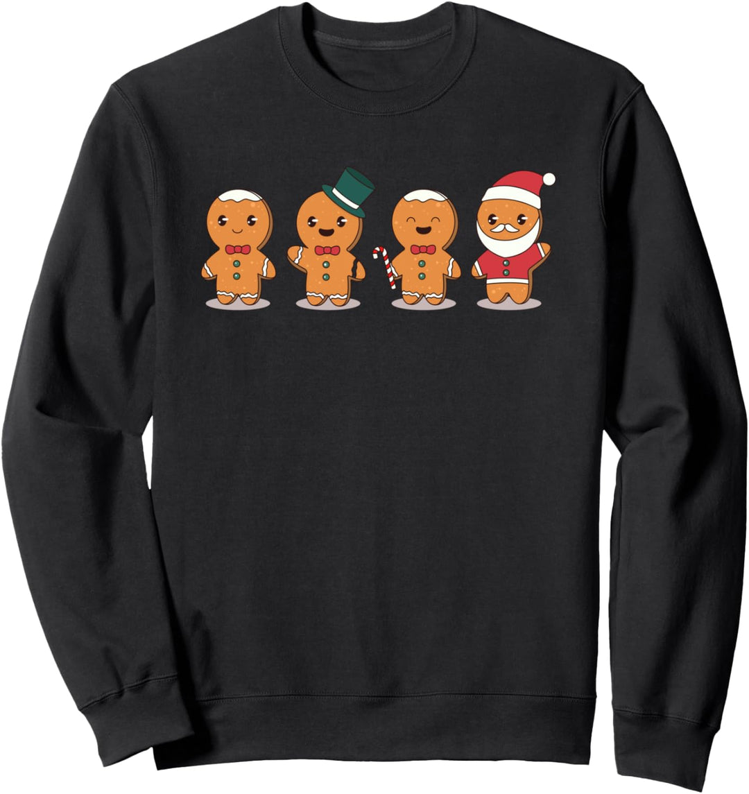 Lustiges Weihnachts-Outfit mit Lebkuchen-Maskottchen für Herren Sweatshirt