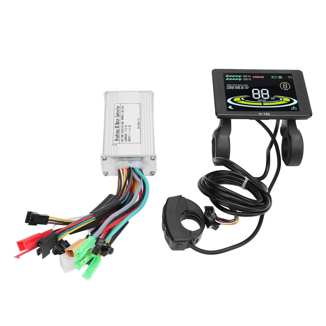 BuyWeek Brushless Motor Controller Kit, 36V 48V 250W 350W 17A 3 Modus Sinuswelle Controller mit H-10