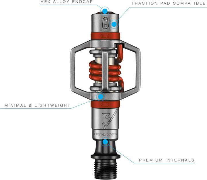 Crankbrothers Laufradsatz Egg Beater 3 Pedale BLAU Silver/Red, BLAU Silver/Red