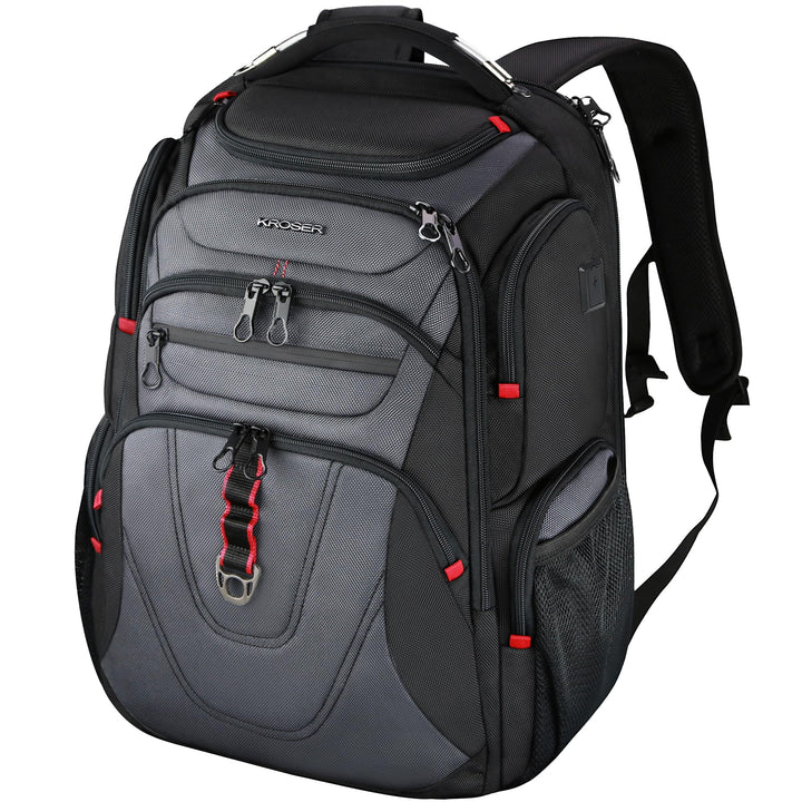 KROSER Laptop Rucksack Herren 17,3 Zoll Business Reiserucksack Handgepäck Wasserdicht mit Hartgeschä