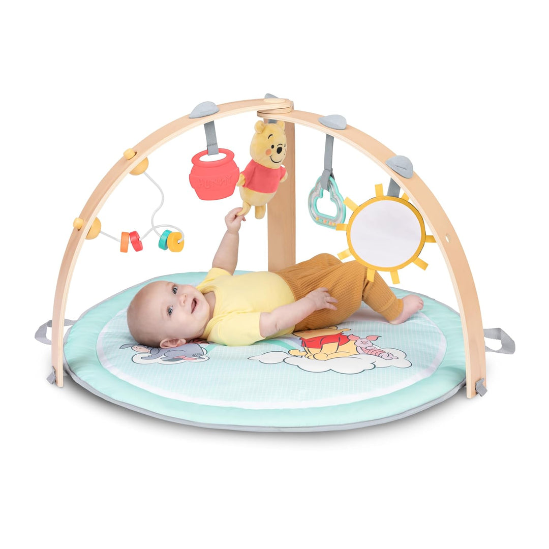Disney Baby Winnie Puuh Hunny Hangout Activity Gym von Bright Starts, Spielbogen mit Bauchlage‑Kisse