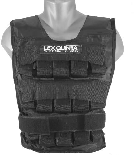 Lex Quinta Gewichtsweste Heavy Duty - Trainingsweste mit einzelnen 1kg Guss Gewichten - in 15, 20 od