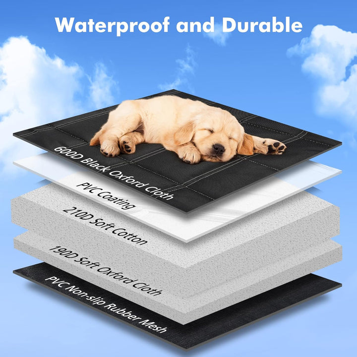 Hundedecke Auto Rückbank 4-in-1, 100% Wasserdicht, Rücksitz mit Seitenschutz, Hundesitz Auto Rückban