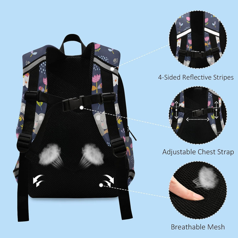 Mnsruu Niedlicher Koala-Wald Tier Kinder Rucksack Kindergarten Schultasche Kind Leichte Büchertasche